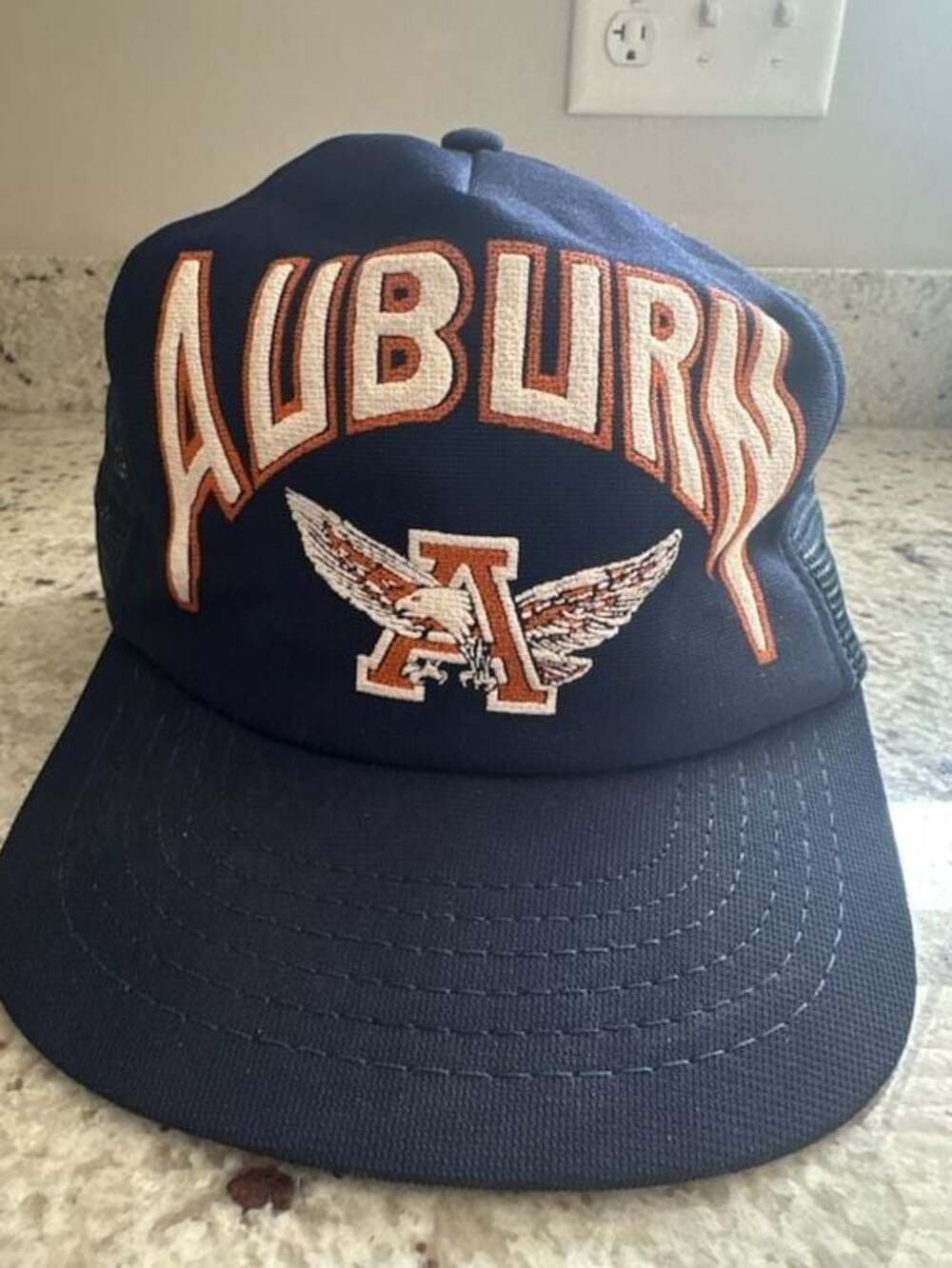 Vintage Auburn Tigers Trucker Snapback Hat Mesh Back